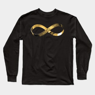 Actually Autistic With Golden Infinity Symbol Long Sleeve T-Shirt